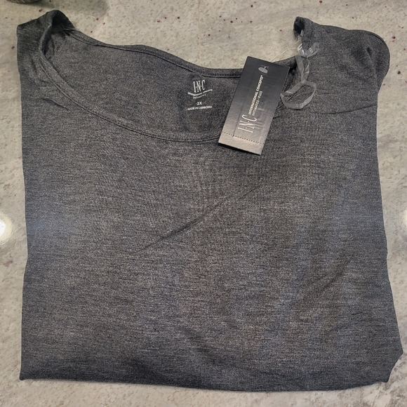 NWT INC Short Sleeve Top 2X 22 24 Dark Gray Tee /Lounge/Leisu… - Picture 3 of 6